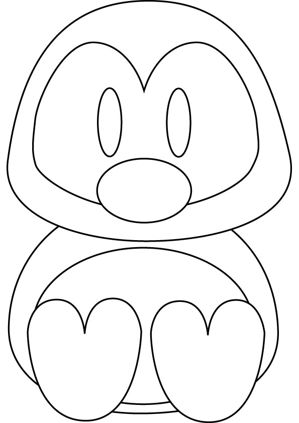 Baby Penguin coloring page for kids
